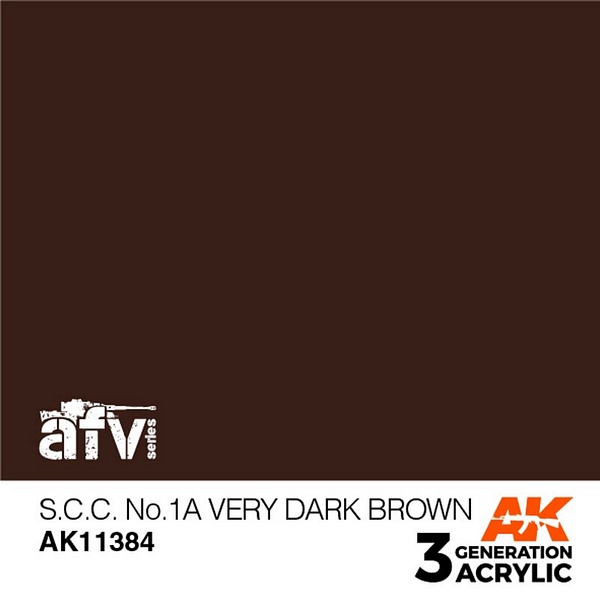AK Interactive 11384 3G SCC No1A Very Dark Brown