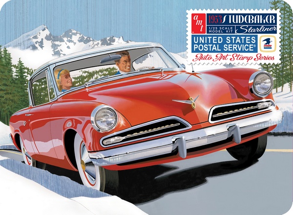 AMT 1251 1953 Studebaker Starliner USPS with Collectible Tin