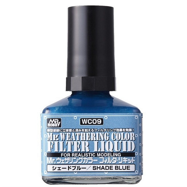 Bandai WC09 Mr Weathering Color Filter Liquid Shade Blue