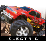 Traxxas electric cars, trucks and monster trucks.