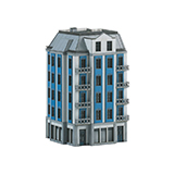 MiniTrix 66308 Building Kit for a Corner City Building in Art Nouveau