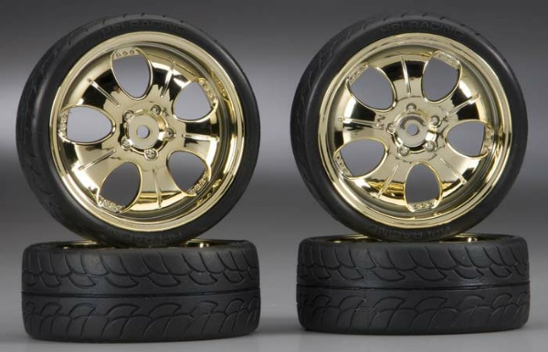 HPI Racing 4723 Mounted Super Low Tread Tire Gold 4