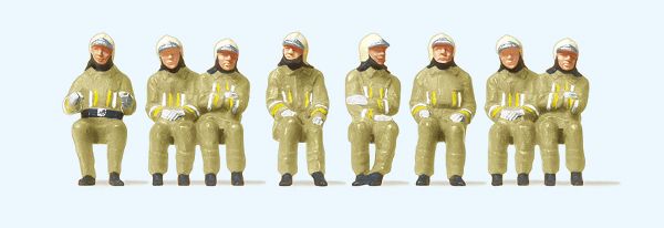 Preiser 10769 Fire Fighters in Modern Work Clothing