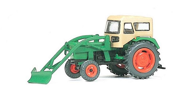 Preiser 17924 Farm tractor DEUTZ D 6206 with snow-plough and cab