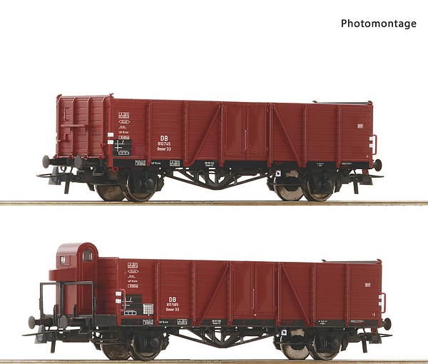 Roco 76289 2 Piece Set Open Freight Wagons DB DC
