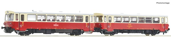 Roco 7710010 Diesel Railcar M 152 0262 with Trailer CSD DCC