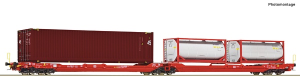 Roco 77400 Articulated double pocket wagon T3000e DB AG