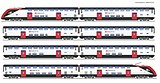Roco 7720007 8 Piece Set Long Distance Double Deck Train RABe 502 SBB AC