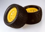Tamiya 53562 RC GP TGM-02 Tarmac Tire-Wheel Fluorescent Yellow 1pr
