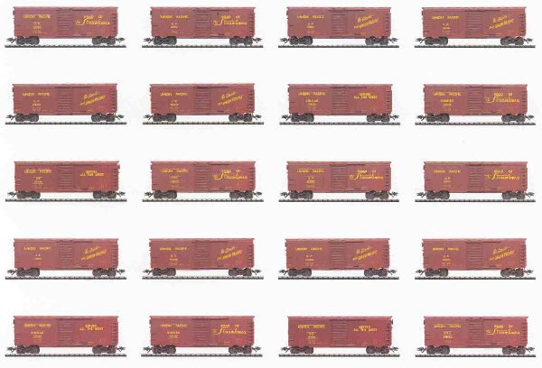 Trix T24900 set of 20 box cars for the union pacific 