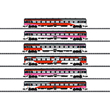 Minitrix 15389 ICRm Express Train Passenger Car Set