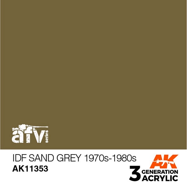 AK Interactive 11353 3G IDF Sand Grey 1970s-1980s