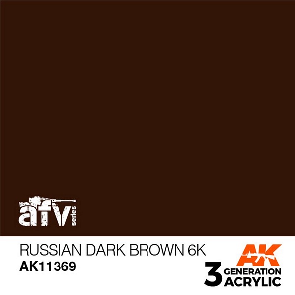 AK Interactive 11369 3G Russian Dark Brown 6K