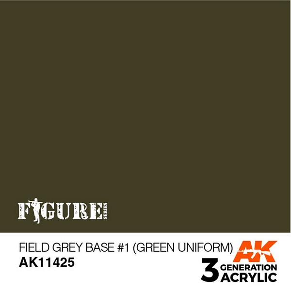 AK Interactive 11425 3G Field Grey Base no1 Green uniform
