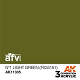 AK Interactive 11335 3G No1 Light Green FS34151