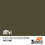 AK Interactive 11386 3G SCC No15 Olive Drab