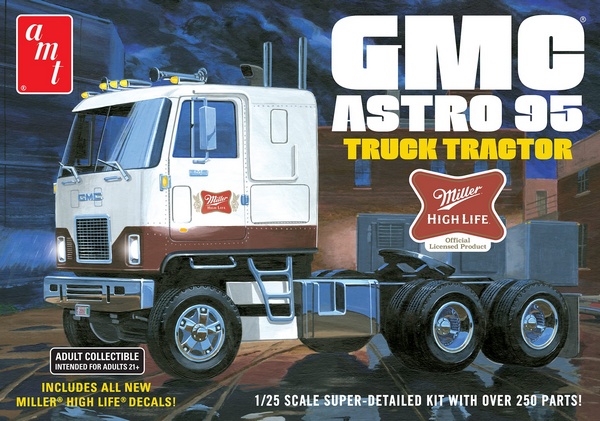 AMT 1230 Miller Beer GMC Astro 95 Semi Tractor Cab