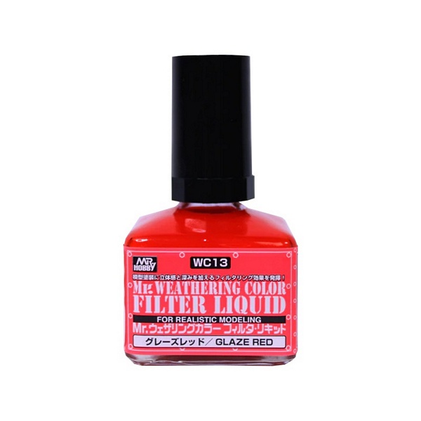 Bandai WC13 Mr Weathering Color Filter Liquid Glaze Red