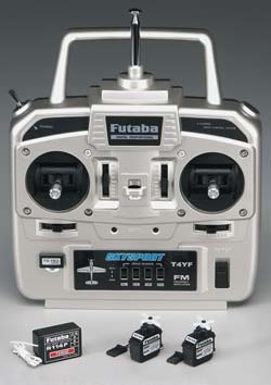 4YF Radio w/R114F Micro Receiver & (2)S3101 Micro Precision Servos