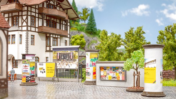 Noch 14217 Advertising Columns and Billboards HO
