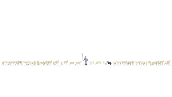 Noch 16162 XL Set Sheep and Shepherd HO