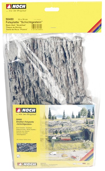 Noch NO58480 Rock Wall Stratified for G-1-0-H0-H0M-H0E-TT