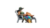 NO10430 Woman in a Deckchair