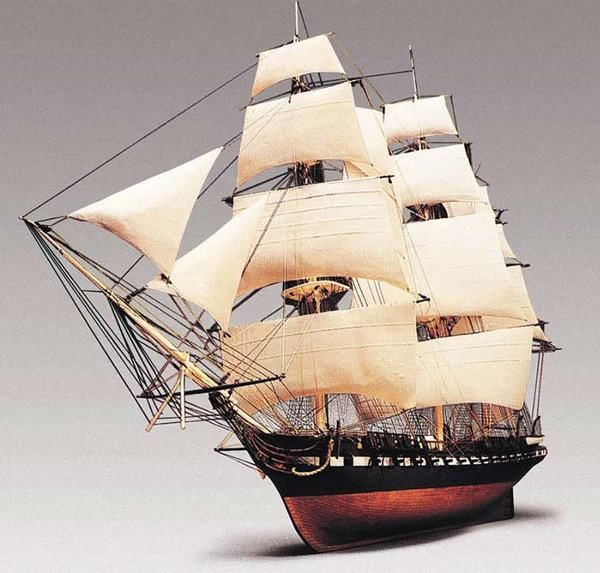 set of 706 wooden blocks for model 1:96 United States Revell USS Constitution 