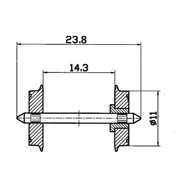 Roco 40182 DC NEM Standard Wheel Set