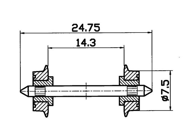 Roco 40189 DC NEM Standard Wheel Set