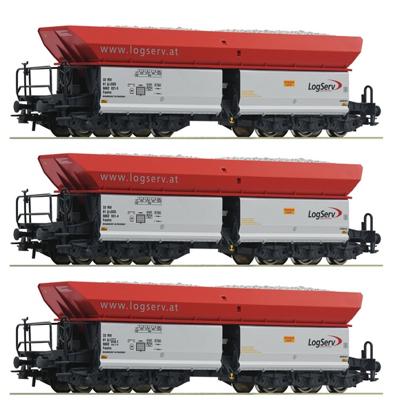 Roco 67154 Self Unloading Hopper Wagons Set