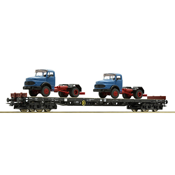 Roco 67303 Stake Wagon Plus 2 Lorries DB DC