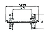 Roco 40199 DC NEM standard wheel set