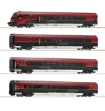 Roco 64188 4 Piece Set Railjet OBB