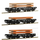 Roco 76159 NS Heavy Duty Flat Wagon Set