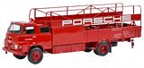 Schuco 450008100 MAN Renntransporter Porsche