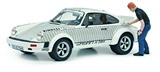 Schuco 450024900 Porsche 911 Rohrl x 911 with figure Walter Rohrl