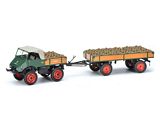 Schuco 450313000 Unimog U 401 with Trailer and Potatoes