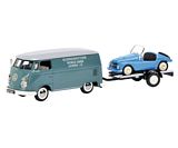 Schuco 450374100 VW T1c Box Van Kleinschnittger with Trailer and Kleinschnittger F125
