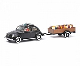 Schuco 450376900 VW Kafer with Trailer Xmas