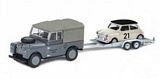 Schuco 452632700 Land Rover I with Trailer and Mini