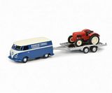 Schuco 452632800 VW T1C Box Van with Trailer and Porsche Junior