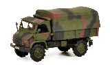 Schuco 452652700 Unimog S404 Pickup with Tarpaulin Camouflage