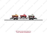 Trix 24402 Flat Car with UNIMOG Vehicles Rkmp 656 DB