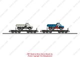 Trix 24403 Set with 2 Heavy Duty Flat Cars 2 x Sammp plus MB 2624