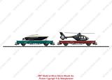 Trix 24513 Set with 2 Carabinieri Low Side Cars