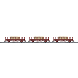 Trix 24514 Set with 3 Stake Cars Oms SJ