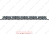 Trix 24516 Set with 5 Coal Hopper Cars SGW SNCF