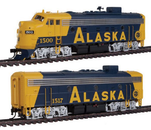 Walthers 40710 Alaska EMD F7 AB Set with Dynamic Fan Diesel