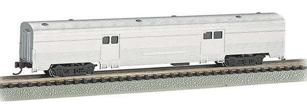 Bachmann 14654 Unlettered Aluminum 72 Ft 2-door Baggage Car